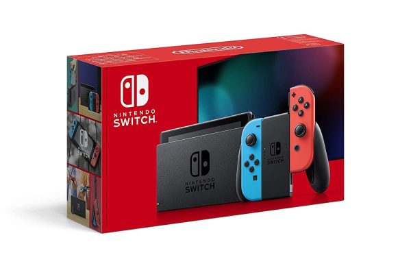 Conjunto Nintendo Switch Azul Vermelho Néon + Jogo Mario Kart Deluxe 8 Online