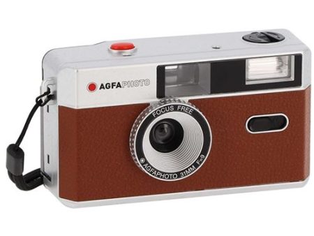 Máquina Fotográfica Analógica Agfa com Flash 35mm - Castanho on Sale