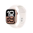 Apple Watch Series 10 GPS 42mm - Alumínio Rosa Dourado | Bracelete Desportiva Rosa Leve - M L Online