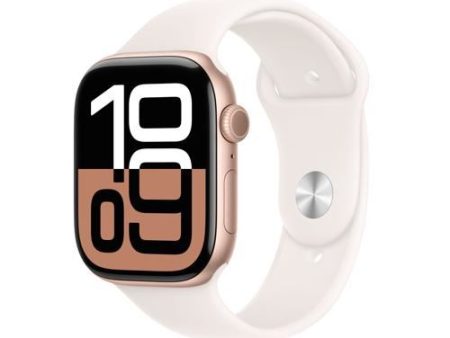 Apple Watch Series 10 GPS 46mm - Alumínio Rosa Dourado | Bracelete Desportiva Rosa Leve - S M Cheap