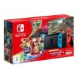 Conjunto Nintendo Switch Azul Vermelho Néon + Jogo Mario Kart Deluxe 8 Online