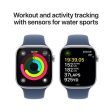 Apple Watch Series 10 GPS 46mm - Alumínio Prateado | Bracelete Desportiva Azul Denim - M L For Sale