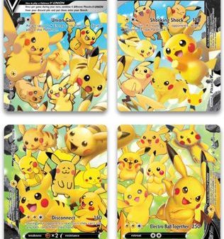 Pikachu V-UNION (Set of 4) [Sword & Shield: Black Star Promos] Fashion