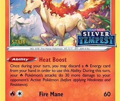 Rapidash (SWSH270) (Prerelease) (Staff) [Sword & Shield: Black Star Promos] Online Sale