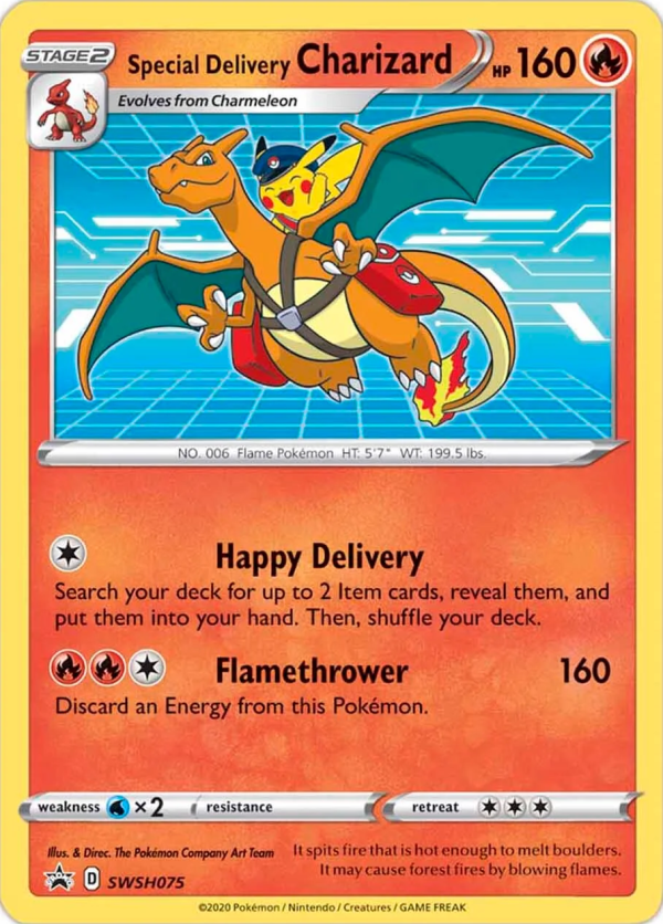 Special Delivery Charizard (SWSH075) [Sword & Shield: Black Star Promos] For Cheap