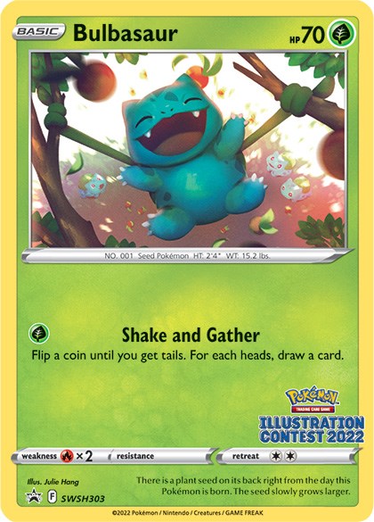 Bulbasaur (SWSH303) (Illustration Contest 2022) [Sword & Shield: Black Star Promos] For Discount