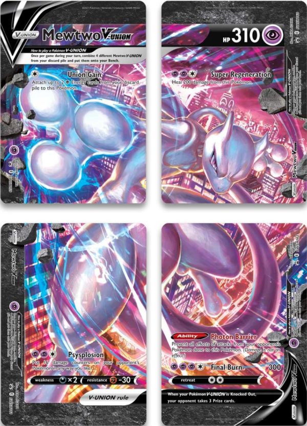 Mewtwo V-Union (Set of 4) [Sword & Shield: Black Star Promos] Online Sale