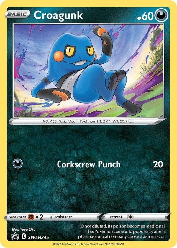 Croagunk (SWSH245) [Sword & Shield: Black Star Promos] For Sale