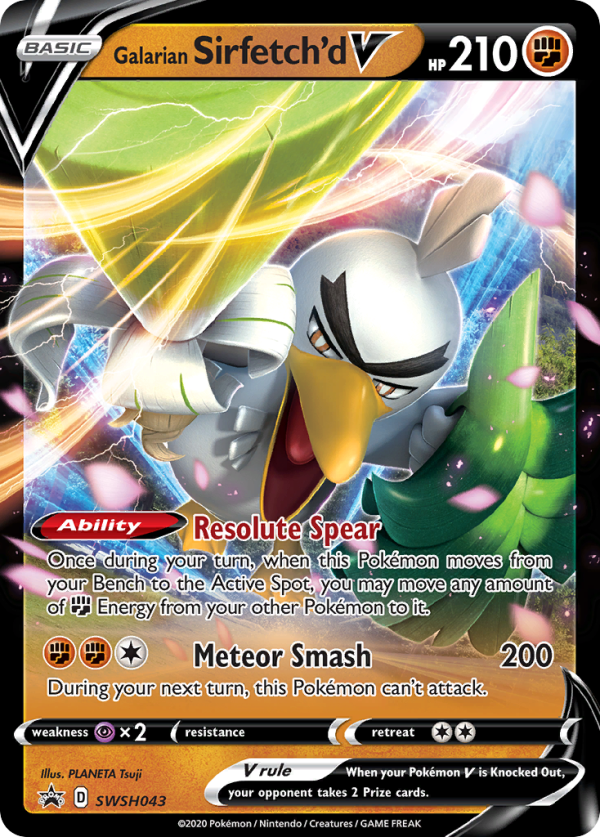 Galarian Sirfetch d V (SWSH043) [Sword & Shield: Black Star Promos] Sale