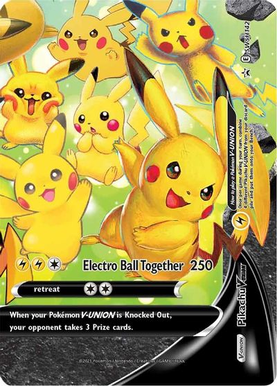 Pikachu V-UNION (SWSH142) (Celebrations) [Sword & Shield: Black Star Promos] on Sale